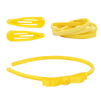 School Basics Hair Accessories Set - Yellow
