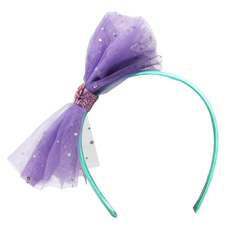 Disney Princess Ariel Sparkling Bow Headband - Pink Poppy