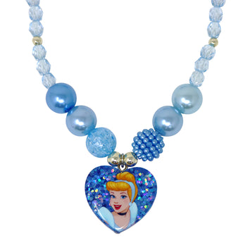 Disney Princess Cinderella Pendant Stretch Beaded Necklace & Bracelet Set