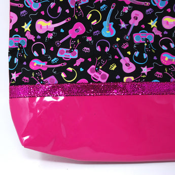 Rock Princess Tote Bag-Black - Pink Poppy