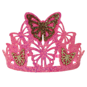 Vibrant Vacation Butterfly Soft Glitter Crown