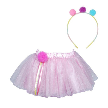 Dreamer Dancer Tutu & Headband Set-Pp - Pink Poppy